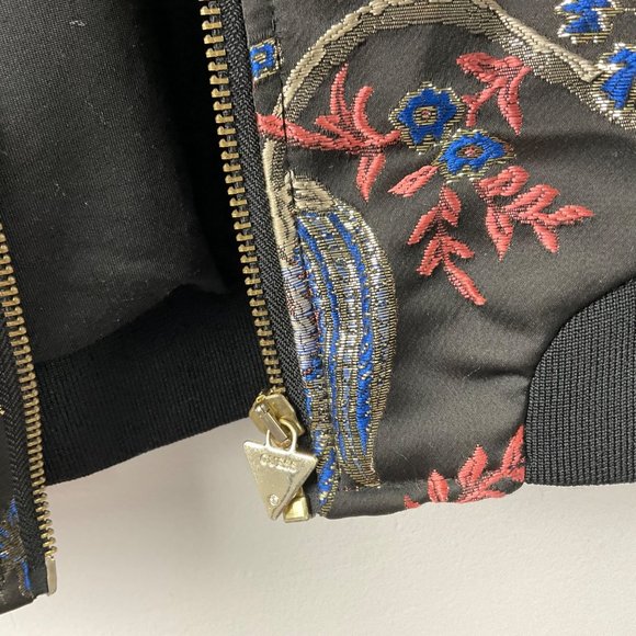 GUESS Hayal Printed Embroidered Bomber Jacket size 16 - Picture 13 of 15